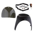 thumbnail image 6 of Motorcycle 7 inch Headlight Detachable Fairing Smoke Retro -Rennfahrer Drag Windshield for, 6 of 7
