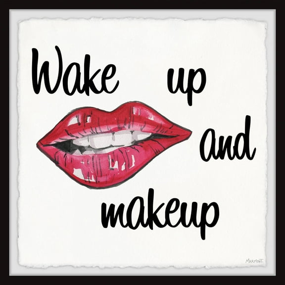 Marmont Hill Wake Up and Makeup Framed Wall Art