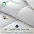 thumbnail image 2 of Delara Twin Size Down Alternative Duvet Insert - Ultra-Soft GOTS Certified Organic Cotton Cover Hypoallergenic Snow Down Alternative-Filled Hotel Collection Comforter, 350 GSM All Season Warmth, 2 of 7