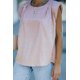 thumbnail image 4 of ABPHQTO Top de mujer con manga casquillo plisada de leopardo rosa, 4 of 5