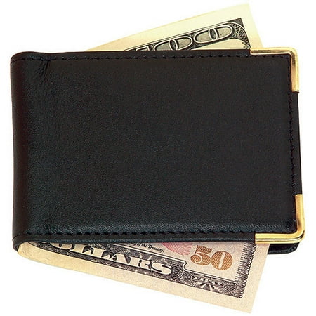 Royce Leather Large Magnetic Money Clip with Suede Lining in