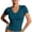 Blue, variant on ASDFVBKG Women V-Neck Ribbed Short Sleeve Crop Tops Summer Y2K Slim Fit T-Shirts 2026 Sky Blue M