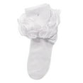 thumbnail image 5 of White Stockings Elegant Lace Trimmed Thigh High Socks With Ruffle Detail For Comfortable Stretchable Stockings Fashionable Hosiery polyester, 5 of 5