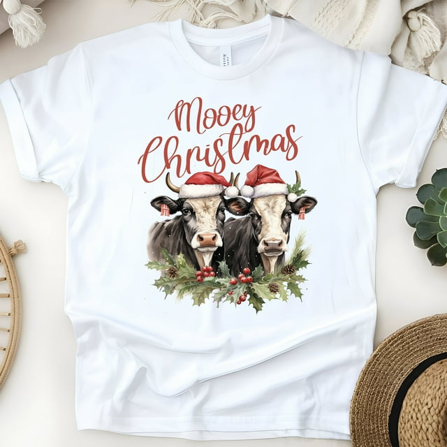 Moo Cow Shirt | Cute Farm Animal Graphic Tee for Country Lovers, White, Size 3XL