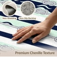 thumbnail image 6 of ODIKA 8'x10' Washable Area Rug Durable, Non-Slip Nautical Horizontal Bands Navy Pale Striped That Couch Vintage for Living Room, Under Sectional, Family, 6 of 7