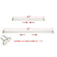 thumbnail image 6 of Utopia Alley Adjustable 72-In Double Shower Curtain Tension Rods - Rust-Proof Aluminum with Rubber End Cap, Easy Installation - Extendable, Ideal for Bathroom, Retractable, Wall-to-Wall - No Drilling, 6 of 9