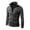 Dark Gray, variant on IYTR Men's Jackets Slim Solid Color Stand Collar Long Sleeve Buttons Coats Outwear with Pockets Black XXXL
