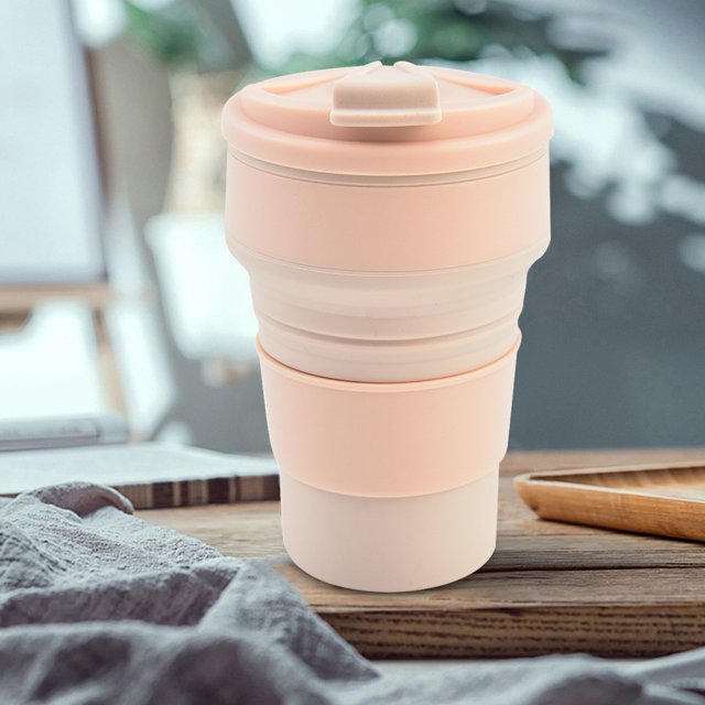 Copa De Agua Taza de agua portátil, taza telescópica reutilizable para acampar al aire libre (rosa) Sywqhk Libre de BPA