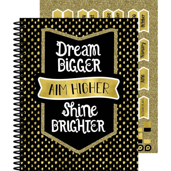 Carson Dellosa Sparkle   Shine Teacher Planner (128 pages, 46 stickers)