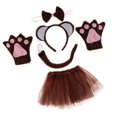 thumbnail image 1 of Tholdsy 5 Pieces Monkey Headband Bow Tie Tail Fancy Dress Tutu Paws Skirt Up Set Juguetes de construcción, 1 of 1