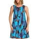thumbnail image 1 of Fotbe Blue Butterflies Vestido de Verano sin Mangas para Mujer – Vestido Midi Línea A, Estilo Camiseta Floral, Vestido Playero Casual y Fluido, 1 of 7