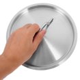 thumbnail image 3 of 1Pcs Pot Cover Stainless Steel Round Flat Design Sleek for Home Cooking and Restaurant Use, 3 of 8