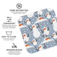 thumbnail image 3 of Zufioo Happy Snowmen Snowfall Print Leather Coaster Set, Decorative PVC Coasters 4-pack - Scald and Stain-resistant, Suitable for Home, Cafes, Restaurants-Square, 3 of 6