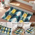 thumbnail image 5 of 2x3 Ft Entryway Area Rug, Turquoise Yellow Abstract Kitchen Rug Runner Washable Floor Mat, Teal Modern Smear Artwork Non Slip Indoor Door Mat Throw Carpet for Bathroom Living Room Bedroom, 5 of 8