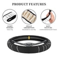 thumbnail image 4 of Rateoe A Web With A Spider Pattern Elastic Stretch Steering Wheel Cover, Universal 15 inch, Microfiber Breathable , Anti-Slip, Odorless, Easy Carry, 4 of 6