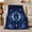 Facing Moons, variant on Celestial Mystic Crystal Ball Cosmic, Mystical Celestial Art Scene, Warm Flannel Blanket for Home Library and Reading Nook, Celestial Art Lovers Housewarming Gift, Celestial Home Decor