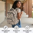 thumbnail image 6 of HUISEFOR Duck Camo Bow School Backpack for Girls 17 Inch Large Capacity Bookbag with Adjustable Shoulder Strap, Flap Backpack School Bag Waterproof College Students Backpacks Age 6-18, 6 of 7