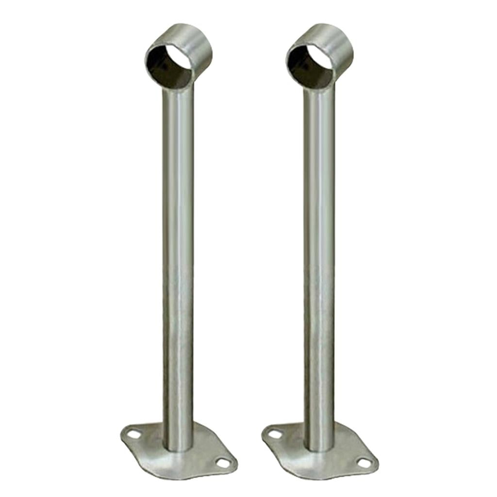 Axioma 4x Pack of 2 Stainless Steel Wardrobe Lever Wall Mounted Support Ceiling-Mount Bracket Rod Holder Support Hanger