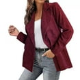 thumbnail image 1 of IMENGL Fall winter solid color corduroy cardigan jacket, Red XL, Size M-3XL, 1 of 4