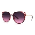 thumbnail image 2 of Womens Thin Oversize Cat Eye Butterfly 90s Designer Sunglasses Red Purple, 2 of 5