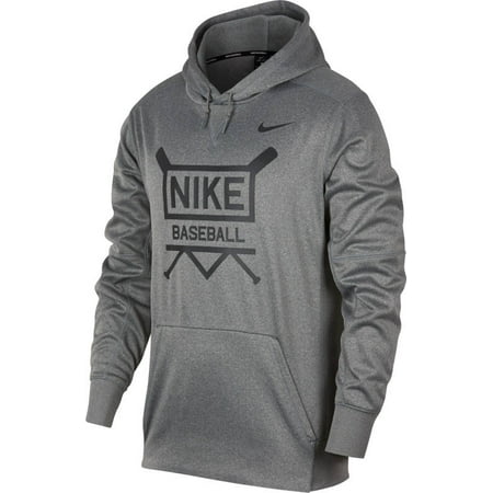 nike therma dk heather hoodie baseball grey