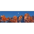 thumbnail image 2 of Krahmer, Frank 32x14 Gold Ornate Wood Framed with Double Matting Museum Art Print Titled - Pale di San Martino and moon, Italy, 2 of 4