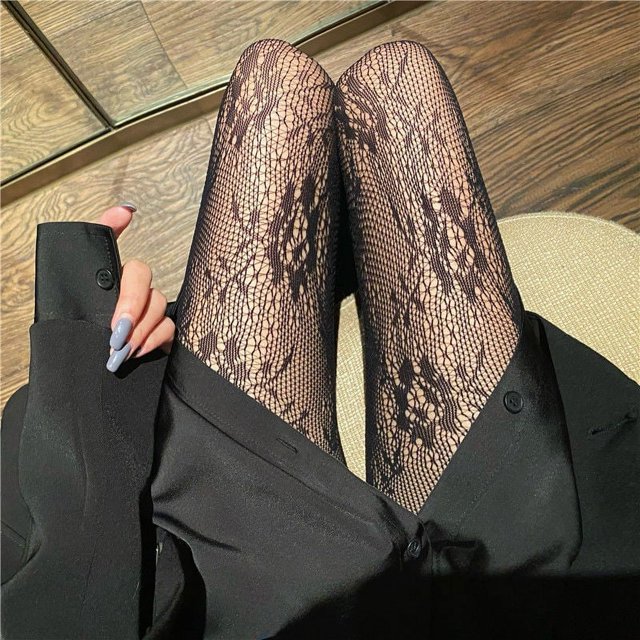 Calcetines de mujer Tono de perforación caliente Medias de seda Medias de seda de alta densidad con medias de red de diamantes Medias negras sexys para mujer