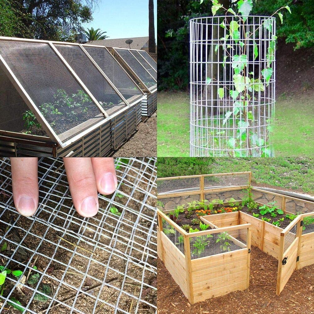 Amagabeli Hardware Cloth 1/4 36 x 50 Galvanized After Welding 23Gauge Wire Metal Mesh Roll Vegetables Garden Rabbit Fencing Snake for Chicken Run Critters Gopher Racoons Cage Wire JW002
