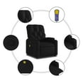 thumbnail image 4 of vidaXL Fauteuil Inclinable de Massage en Similicuir Noir, 4 of 5