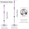 thumbnail image 2 of Spin Mop Replacement Handle, fenze 49-inch 360 Degree Rotating Telescopic Spin Mop Pole Handle and Stainless Steel Mop Disc for Household Floor Cleaning Accessories, Khaki, 2 of 6