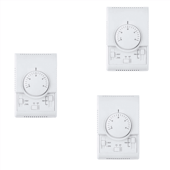 3X MT01 220VAC Room Mechanical Thermostat Air Conditioner Fan Coil Thermostat Temperature Controller Warm