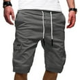 thumbnail image 2 of NAFUU Men's Casual Cargo Shorts Relaxed Fit Stretch Cargo Short Drawstring Elastic Waist Athletic Gym Jogger Shorts With Pockets Sports Gym Trousers, 2 of 7