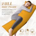 thumbnail image 5 of Disketp Goldenrod Print Body Pillow Cover - Super Soft 20x54 Body Pillow Case,Long Side Hidden Zipper, 5 of 8