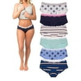 thumbnail image 1 of Womens Underwear Hipster Panties Soft Cotton Hug Fit- 8 Pack X-Large, 1 of 6