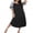 Black, variant on Ekouaer Nightgowns for Women Cotton Long Night Gowns Plus Size Moo Moos Short Sleeve House Dress Soft Sleep Shirts