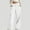 White, variant on QUNYINEY Casual Cargo Pants Women Plus Size Baggy Wide Leg High Waisted Black Trousers Multi Pocket Drawstring Lounge Loose Fit Elastic Waist Women Outfits