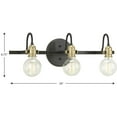 thumbnail image 3 of Axle Collection 3-Light Brushed Nickel Vintage Bath Vanity Light, 3 of 7