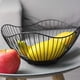 thumbnail image 2 of Cesta de frutas de escritorio creativa, grande, independiente, de metal, para alimentos, para cocina Negro, 2 of 8