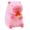 thumbnail image 1 of MERIGLARE Capybara Toy Cartoon Animal Capybara Stuffed Toy for Gifts Teens Strawberry 40cm, 1 of 9