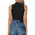 thumbnail image 4 of Women's Mock Turtle Neck Sleeveless Tank Tops Bodysuit XL, 4 of 5