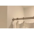 thumbnail image 3 of Design House 60" Straight Steel Shower Rod, Satin Nickel, 3 of 6