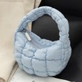 thumbnail image 1 of Bolsos de mujer Bolso de nube plisado Bolso de mano ligero Bolso de viaje (Azul claro), 1 of 8