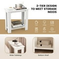 thumbnail image 2 of Resenkos 2-Tier Modern Compact End Table with Storage Shelf-White, Nightstand Small Side Table, End Table for Bedroom Living Room, 2 of 7