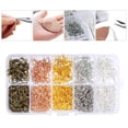 thumbnail image 4 of Suministros de herramientas para hacer aretes, 1128 piezas de anillos para hacer joyas, anillos de salto, accesorios de joyería, kit para hacer joyas elaborado con cuidado, 4 of 10
