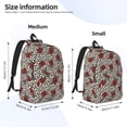 thumbnail image 3 of Naloa Leopard Print Rose Canvas Backpack for Men Women Rucksack Casual Travel Daypack College Tote Satchel Bookbag for Teens-Medium, 3 of 7
