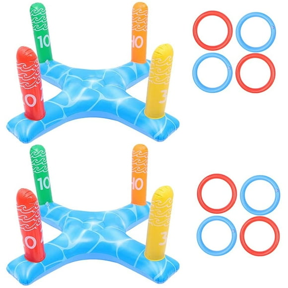 CPDD 2Set Swimming Pool Games Inflatable Pool Ring Toss Floating Pool Toys for Adults and Family