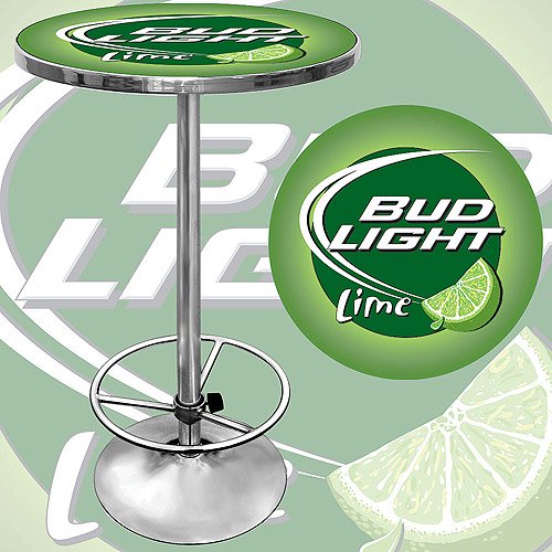 Trademark Bud Light Lime 42" Pub Table, Chrome