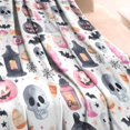 thumbnail image 3 of Pastel Halloween Pattern Blanket,Comfortable Soft Flannel Throw Blanket,All Season,Warm Lightweight Blankets for Sofa Bed Couch Living Room Chair,60"x80", 3 of 4