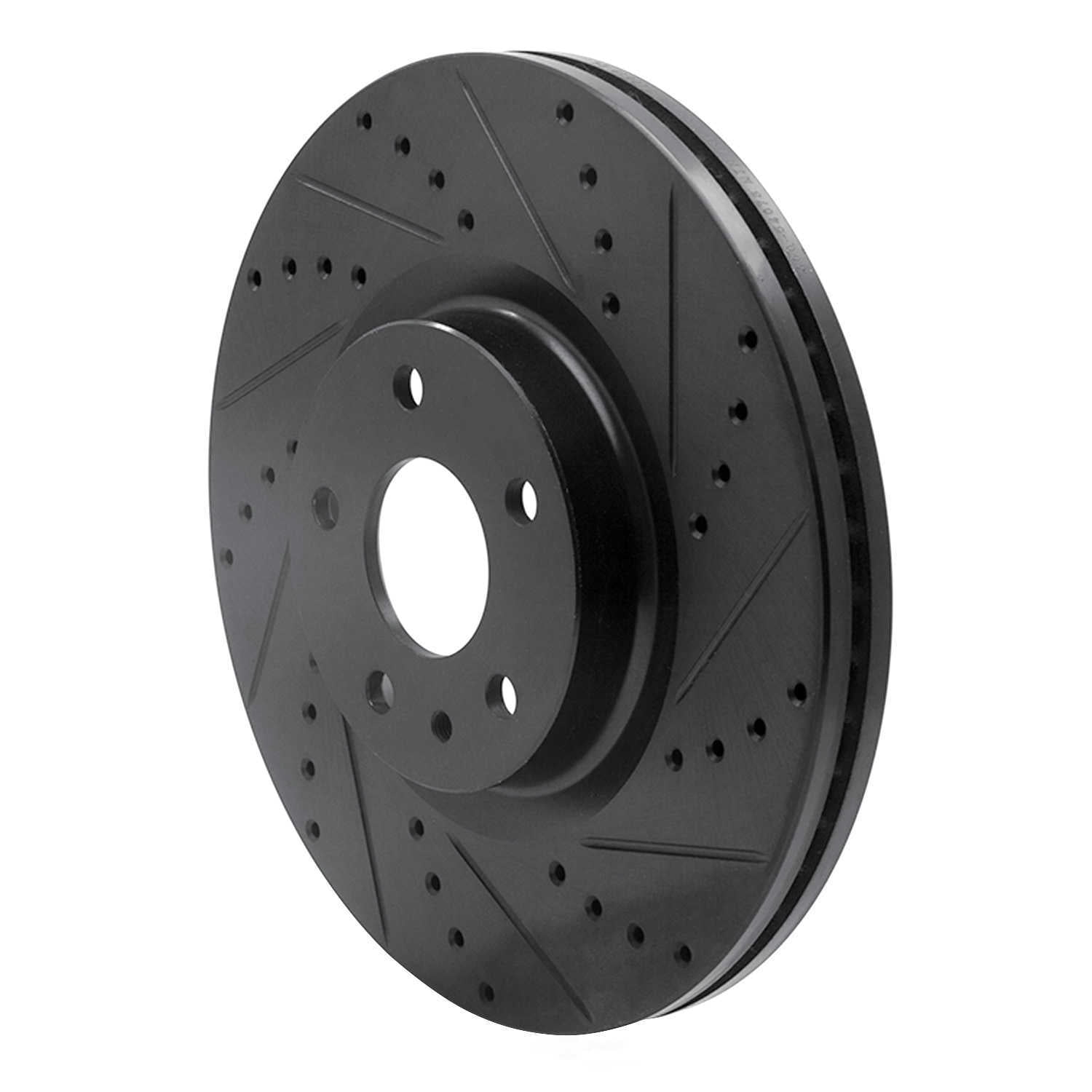 Dynamic Friction Company 633-54073R DFC Brake Rotor - Drilled And Slotted - Black