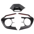 thumbnail image 5 of Marco del volante 3 uds. Marco del volante del coche cubierta embellecedora pegatina de decoración Interior estilo de fibra de carbono reemplazo para 2019-2021, 5 of 5